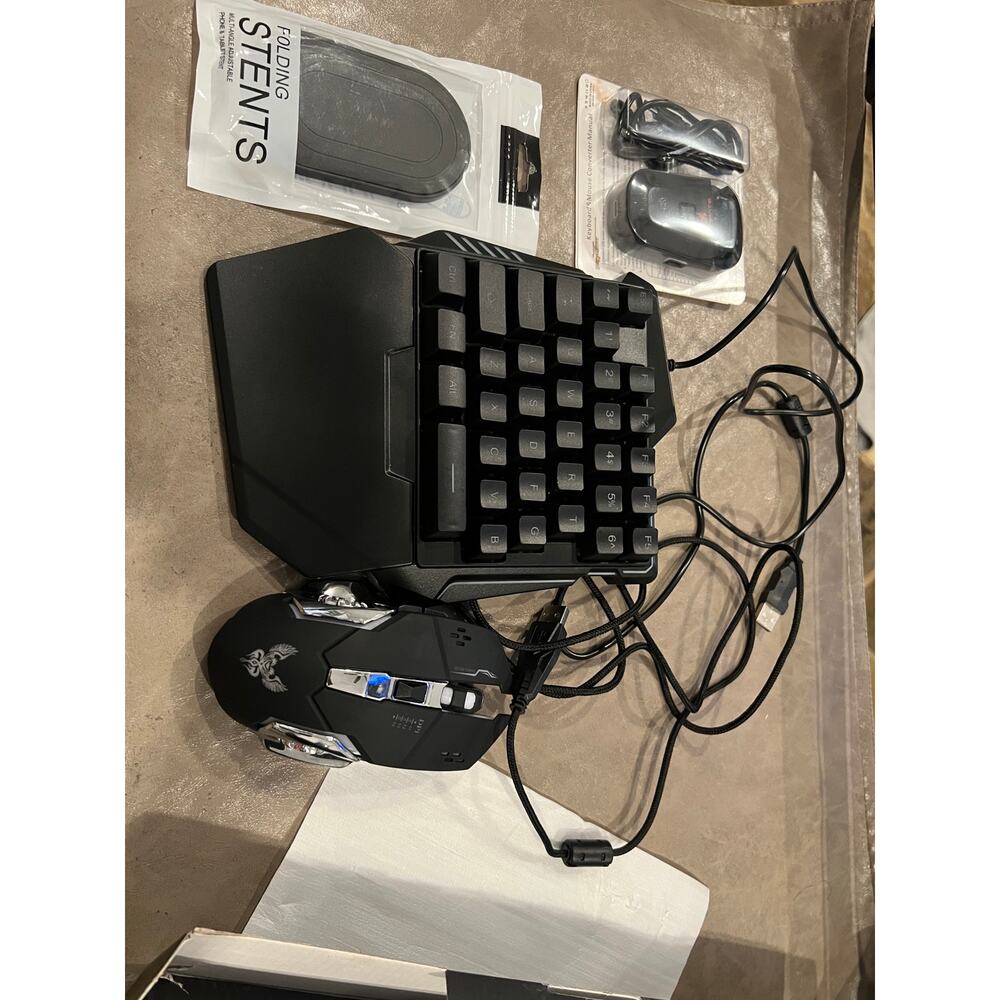 Half Hand Gaming Keyboard And Mouse Combo Laelr 35 Keys PUBG Wired Mechanical RG - Picture 10 of 17